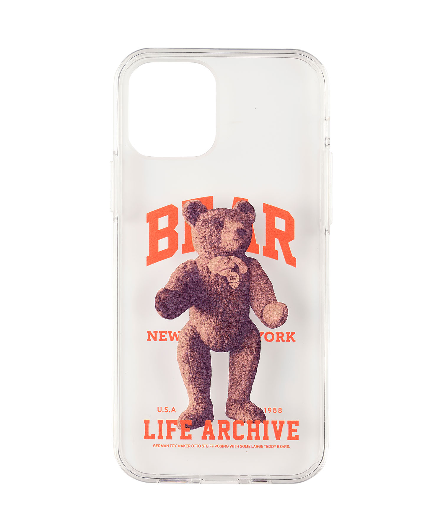라이프 아카이브 TEDDY BEAR GEL HARD I PHONE CASE_ORANGE 라이프,LIFE, LIFE ARCHIVE,아이폰케이스,풀프린트케이스